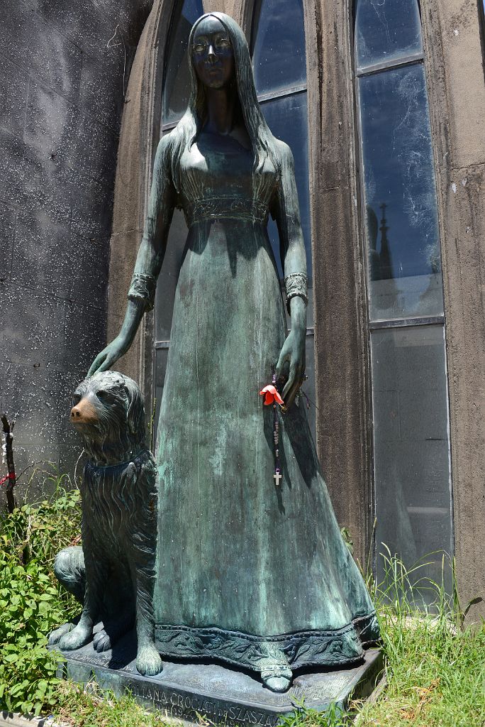 31 Statue Of Liliana Crociati de Szaszak In Her Wedding Dress And Her Dog Sabu By Sculptor Wieredovol Viladrich Recoleta Cemetery Buenos Aires
